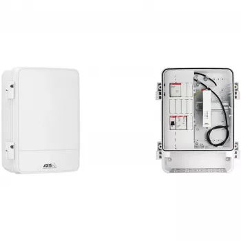 Szafa konwertera mediów Axis T98A18-VE A - Konwerter mediów - GigE - 10Base-T, 100Base-TX, 1000Base-X, 100Base-X - 2 porty - RJ-45 / SFP (mini-GBIC)