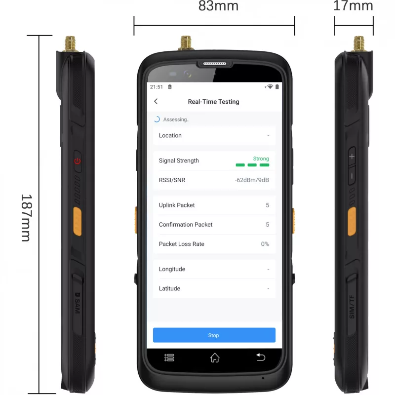 LoRaWAN Wi‑Fi Tester terenowy Milesight FT101-868M — model FT101-868M