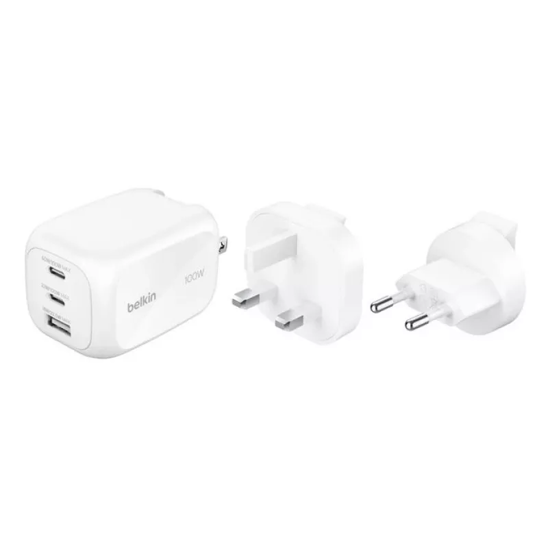 Ładowarka ścienna Belkin BOOSTCHARGE 100W 2C1A WCH016HQWH z wymienną wtyczką