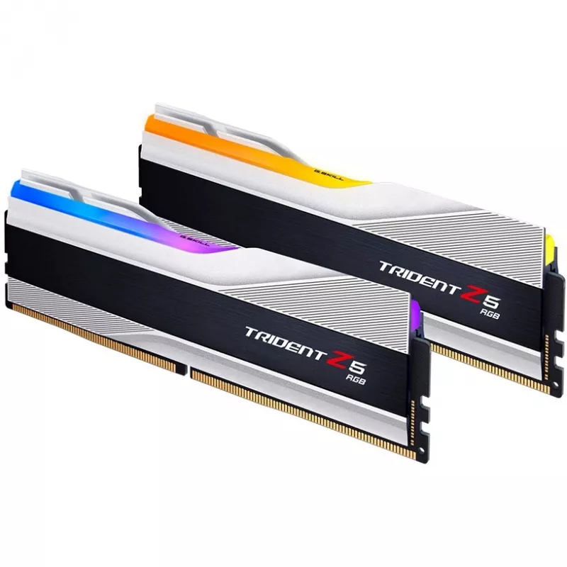 DIMM 64 GB DDR5-6000 (2x 32 GB) Dual-Kit, Arbeitsspeicher silber, F5-6000J3040G32GX2-TZ5RS, Trident Z5 RGB, INTEL XMP