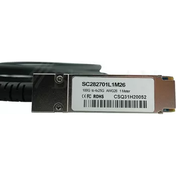 CBO InfiniBand kabel CAB-Q28-S28-3M-BL QSFP28 na 4×SFP28, długość 3 m, niebieski