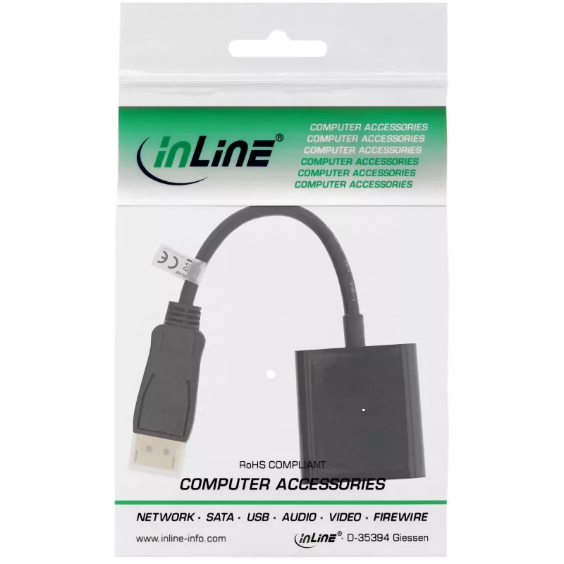 Adapter kablowy Microconnect DPDVID 0,15 m DisplayPort DVI-D Czarny