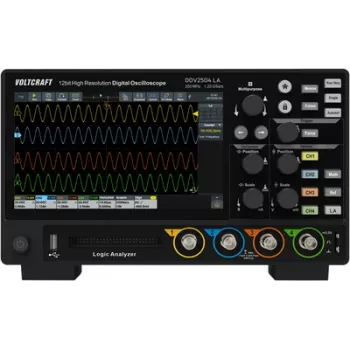 Voltcraft DOV2504 LA Oscyloskop cyfrowy 250 MHz 4-kanałowy 1,25 GSa/s 100 Mpts 12 Bit (VC-16753955)