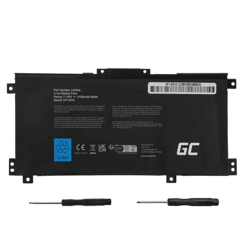 Bateria zielony Cell HP149V2 do HP Envy x360 15-BP 17-AE