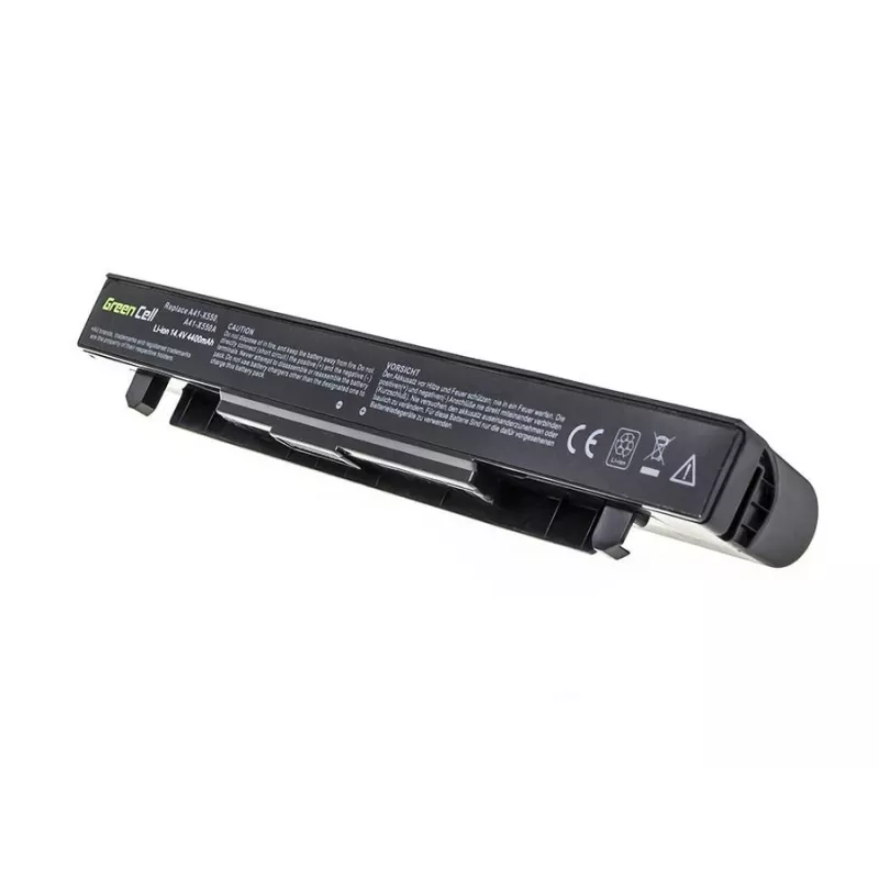 Bateria do laptopa zielony Cell AS68 do ASUS A450 A550 R510 X550, Li-Ion 14,4V 4400mAh, 4 ogniwa, czarny