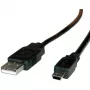 ROLINE Kabel USB 2.0, Typ A - Mini 5-Pin 0,8m (11.02.8708)