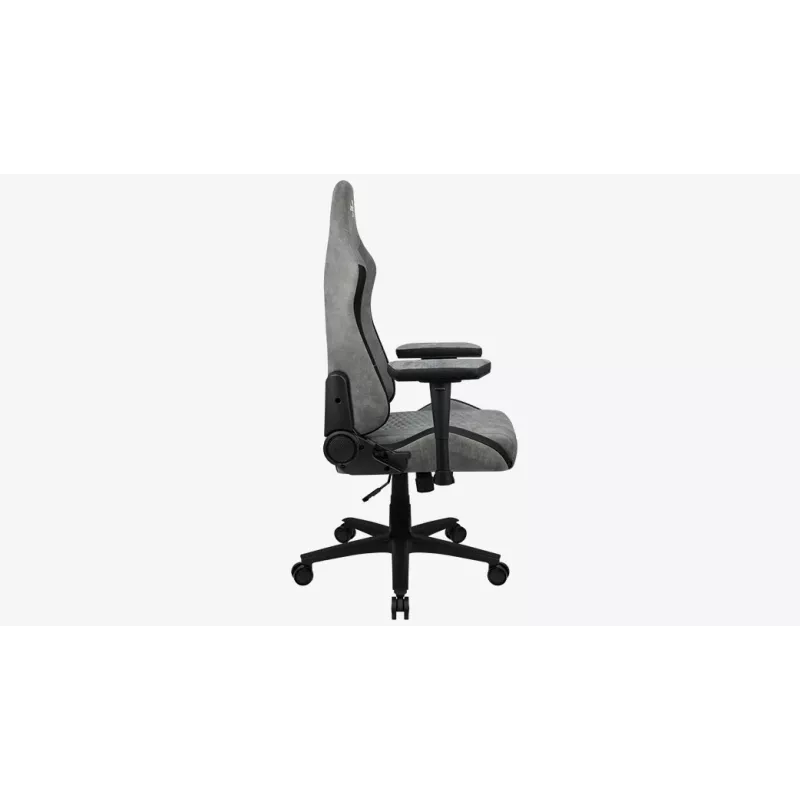 Uniwersalny fotel gamingowy Aerocool Crown AeroSuede z wyściełanym siedziskiem, kamiennoszary