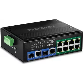 Przemysłowy przełącznik Gigabit TRENDnet TI-BG108 — 10-portowy, 400W PoE++