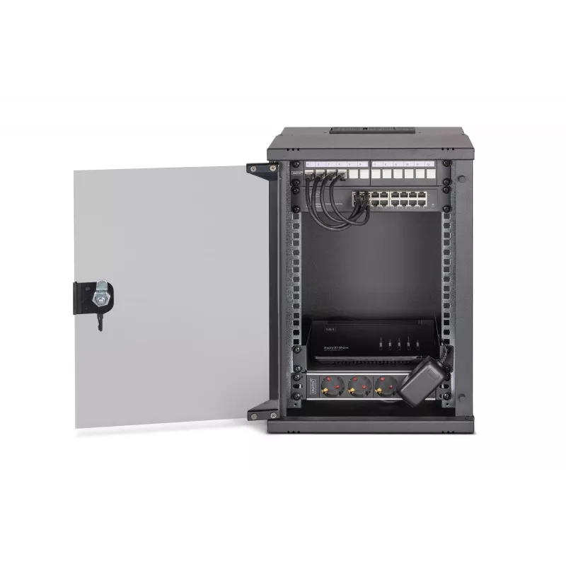 Szafa wisząca na ścianę Digitus DN-49103-SET 9U 315 x 300 mm Czarny