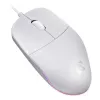 Mysz przewodowa DEFENDER AZORA MB-24 — symetryczna optyczna USB, 1200 DPI, 3 tryby rozdzielczości, biała, 109×86×34 mm