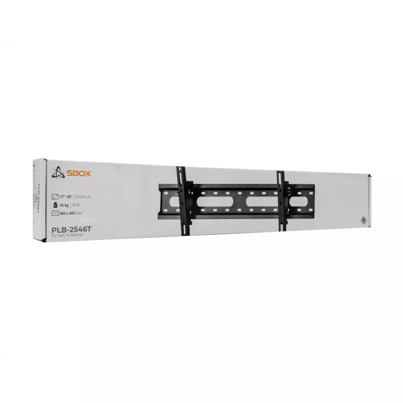 Uchwyt ścienny SBOX PLB-2546T-2 do wyświetlaczy 37–80 cali, udźwig 45 kg, VESA 600×400 mm
