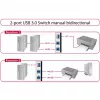 DeLOCK 87667 USB 3.0 2-portowy dwukierunkowy przełącznik współdzielenia