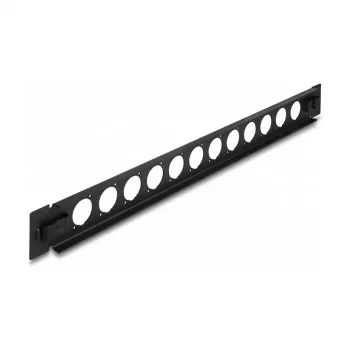 Patch panel DeLOCK 19 cali D-Type 12 portów bez narzędzi czarny