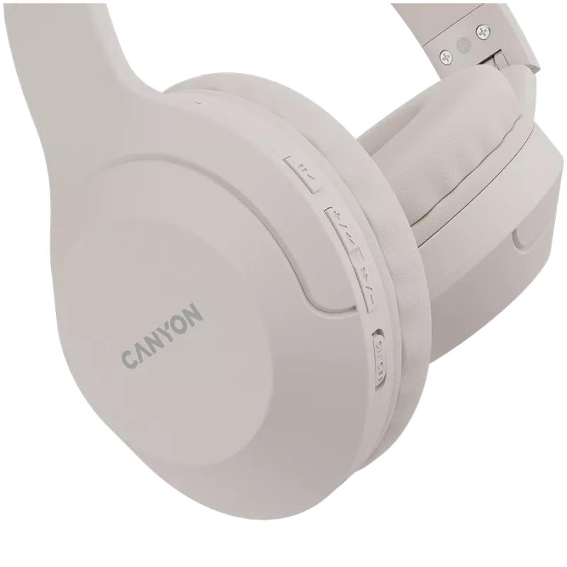 Słuchawki Bluetooth Canyon BTHS-3 nauszne/stereo/BT5.1 beżowe retail (CNS-CBTHS3BE)
