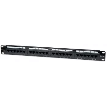 Intellinet Patch Panel, Cat5e, UTP, 24-Port, 1U, Czarny, IEEE 802.3, IEEE 802.3ab, IEEE 802.3u, 10/100/1000Base-T(X), Gigabit Ethernet, RJ-45, Gold, Cat5e