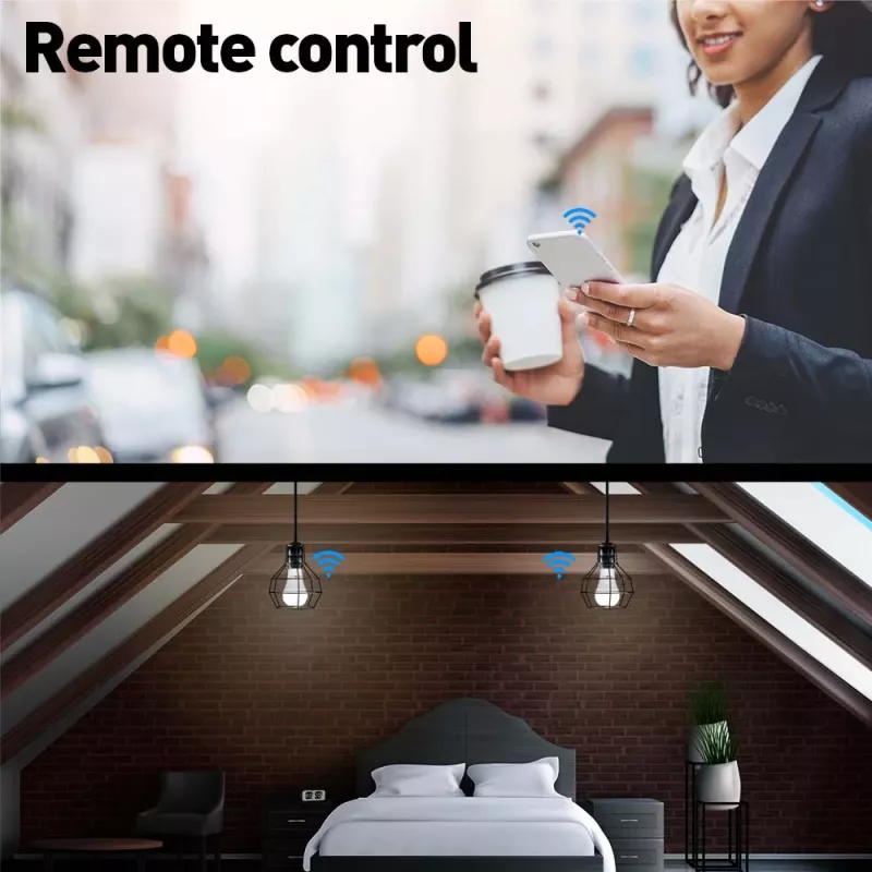 Inteligentna żarówka WiFi Tellur TLL331341 9W RGB Dimmer — Wi‑Fi RGB LED 9W, ściemnialna