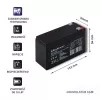 Akumulator do zasilacza awaryjnego QOLTEC 53031 12V 9Ah zielony, 152×94×65 mm, 2,35 kg
