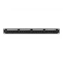 Patch panel 1U LANBERG PPUA-1024-B, 24 porty, Cat6a, U/UTP, 1U rack, głębokość 102 mm, metal, czarny