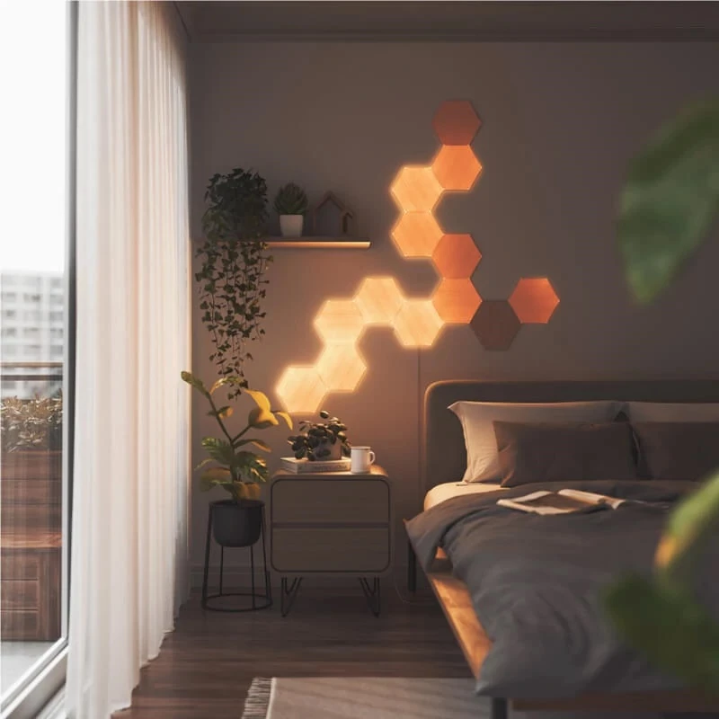 Oświetlenie nastrojowe Nanoleaf Elements Wood Look Hex Exp Pk 3