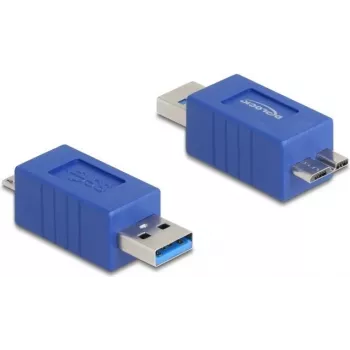 DeLOCK 67214 Przejściówka kabla USB Type-A na USB Micro-B niebieska