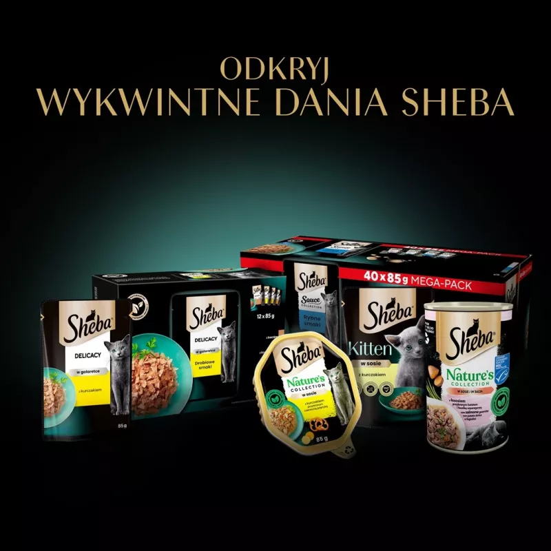 SHEBA Sauce Collection Fish flavors collection - mokra karma dla kota - 40x85 g