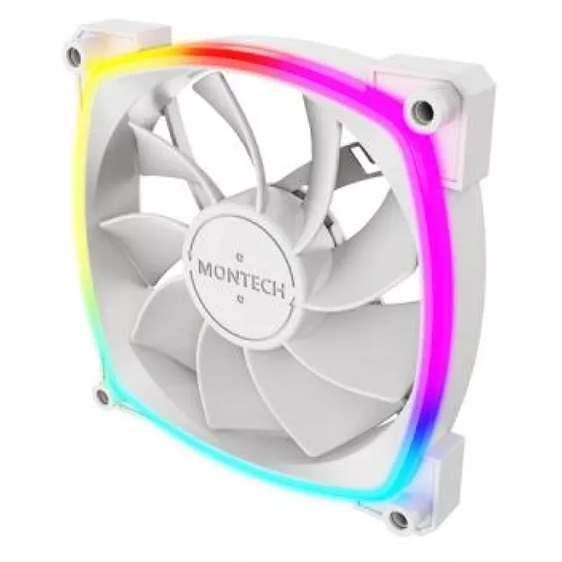 Wentylator do obudowy komputera Montech RX120 PWM 12 cm biały 3 szt.