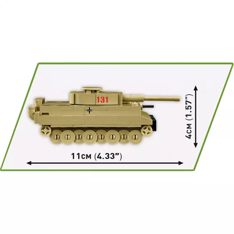 Zestaw konstrukcyjny Cobi Tiger I 131 — 144 elementy, zalecany wiek 6+, zielony