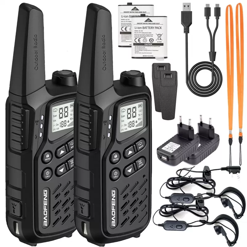 Walkie-Talkie Baofeng BF-T25E Czarny, 2 sztuki