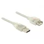 Kabel USB DeLOCK 83881 USB 2.0 1 m USB A przezroczysty