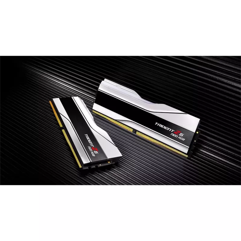 DIMM 32 GB DDR5-6400 (2x 16 GB) Dual-Kit, Arbeitsspeicher weiß, F5-6400J3039G16GX2-TZ5NRW, Trident Z5 Neo RGB, AMD EXPO