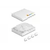 DeLOCK Optical Fiber Connection Box FTTH do montażu na ścianie 4 x SC Simplex LC Duplex biały