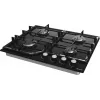 Gas hob Gorenje GT641KB, built-in 60 cm, 4 gas zones, tempered glass, cast iron grates, rotary knobs