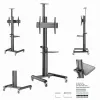 Wolnostojący stojak pod telewizor Gembird TVS-70T-02 do ekranów 37–70 cali, maks. 70 kg, VESA 200x200–600x400, regulacja pochylenia ±5°/−12°, regulowana wysokość, kółka jezdne, zarządzanie kablami