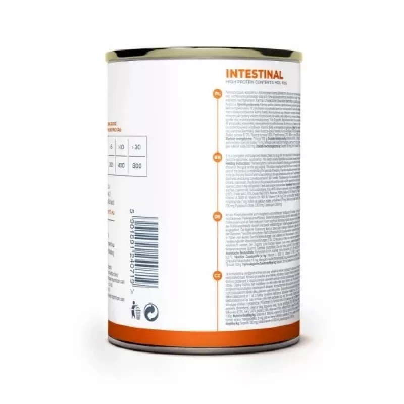 Mokra karma dla psów VETEXPERT Veterinary Diet Intestinal 400 g, drób, bezzbożowa, na rekonwalescencję po operacji układu pokarmowego