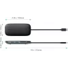 Stacja dokująca do laptopa AUKEY CB-C71 — 3x USB‑C (USB 3.2 Gen1), HDMI, RJ‑45, MicroSD, USB PD 100 W, kabel 0,15 m, czarna
