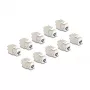 DeLOCK 88119 moduł keystone płaski biały RJ-45 10 szt.
