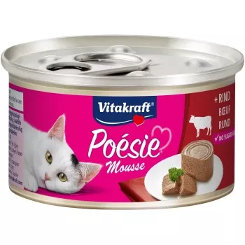 Mokra karma dla kota Vitakraft Poésie Mousse Wołowina 85 g — mus w pojedynczej porcji z wołowiną, karma pełnoporcjowa