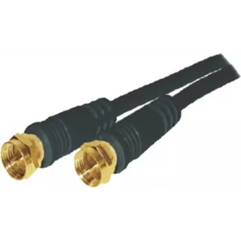 Kabel koncentryczny S/CONN 80092-G-128CP-S 1,5 m, złącze F, czarny