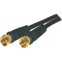 Kabel koncentryczny S/CONN 80092-G-128CP-S 1,5 m, złącze F, czarny