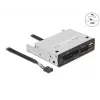 DeLOCK 91708 Czytnik kart USB 2.0 Wewnętrzny Czarny Szary CF SD MicroSD