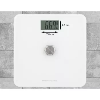 Elektroniczna waga osobista Profi-Care PC-PW 3112 — udźwig 180 kg, dokładność 100 g, 310×310×44 mm, wyświetlacz LCD