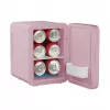 Mini lodówka z podświetlanym lusterkiem LED Elle ESDAFX04PUEU 4 L, fioletowa