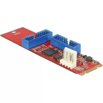 Delock Konwerter M.2 Key B+M męski > 2 x USB 3.0 Pin Header - Adapter USB - Karta M.2 - USB 3.0 (wewnętrzny) x 2 (62843)