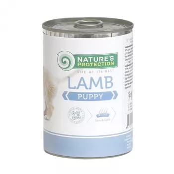 Mokra karma dla szczeniąt nature’s protection Puppy Lamb 400 g — pełnoporcjowy posiłek w puszce z jagnięciną dla szczeniąt
