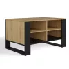 Stolik kawowy top e shop Topeshop STOLIK KAWOWY ŁAWA MODERN 4P Dąb Artisan Czerń