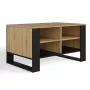 Stolik kawowy top e shop Topeshop STOLIK KAWOWY ŁAWA MODERN 4P Dąb Artisan Czerń