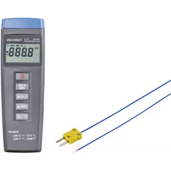 VOLTCRAFT K101 + TP 202 przyrząd do pomiaru temperatury -200 do +1370 °C Sonda typu K