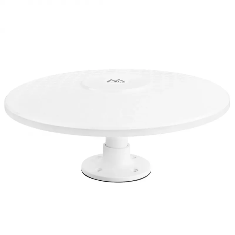 Dookólna aktywna antena DVB-T/T2 HEVC MACLEAN MCTV-104 — montaż zewnętrzny na kamperze, 174–230 i 470–698 MHz, USB 5V
