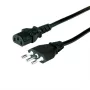 VALUE - Kabel zasilający - CEI 23-50 (M) do IEC 60320 C13 prosty - AC 250 V - 10 A - 1,8 m - Czarny - Włochy