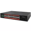 Przełącznik sieciowy QOLTEC Gigabit Ethernet PoE 24xRJ45 2xSFP